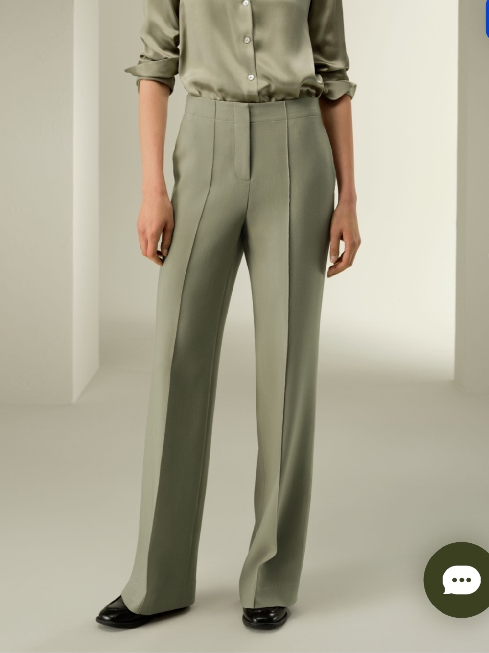 Lily Silk Silk-Wool Twill Flare Pants 4